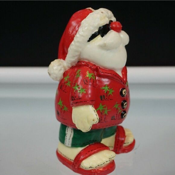 Beach Santa Claus Candle Hawaiian Shirt Sunglasses Flip Flop Sandals 2005 - Picture 6 of 9